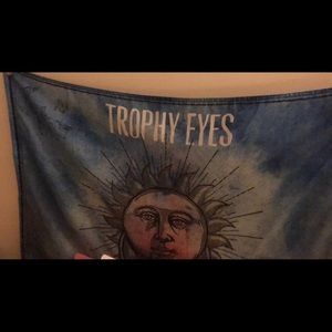 signed trophy eyes wall flag (pop punk)